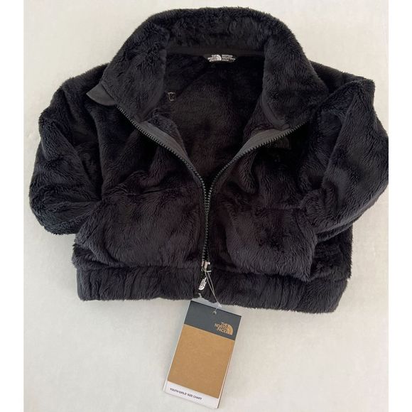 NORTH FACE GIRLS SZ XXS/5 OSOLITA FLEECE FZ JACKET, TNF BLACK NWT - Picture 8 of 9